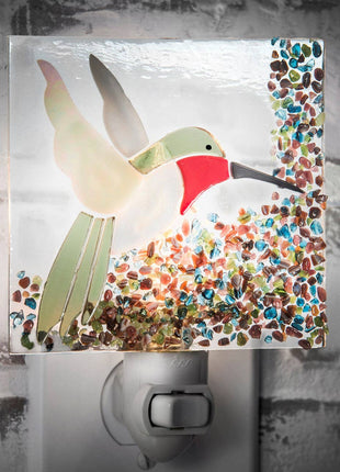 Stained Glass Art Night Light | Hummingbird Design J Devlin
