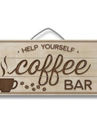 Coffee Bar Pallet Wood Sign - Kitchen Coffee Station Decor