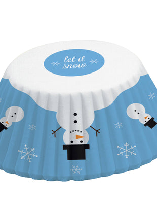 Fox Run Snowman Cupcake Liners, 50 Count, 3" x 3"