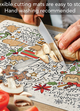 "Christmas Toss"  Designer Flexible Cutting Board Mat
