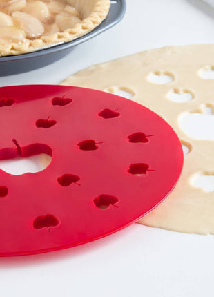 Fox Run Apple Pie Top Cutter, Plastic, Red, 9.5" x 9.5"