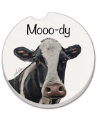Mooo-dy Stone Car Coaster, Single Pack