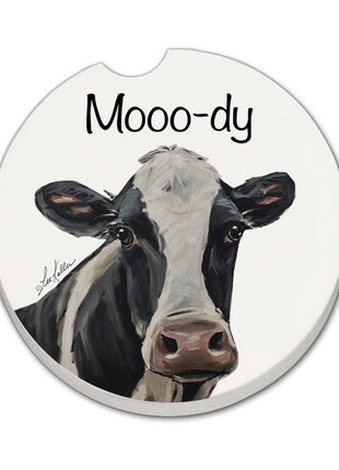 Mooo-dy Stone Car Coaster, Single Pack