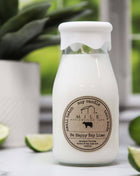 Milk Bottle Candle Be Happy Key Lime