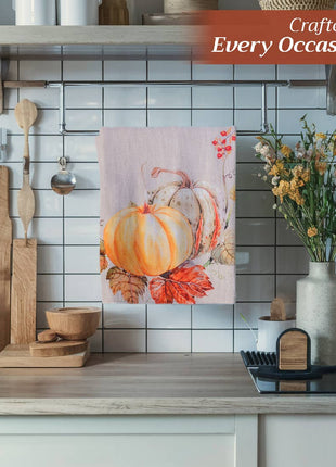 Kitchen Towels 100% Cotton - Fall - Set of 3 - Potiron