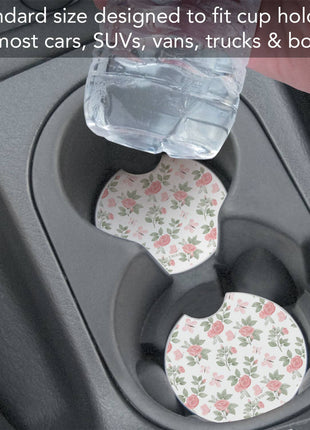 "Pretty Coquette" Single Packaged Stone Car Coaster