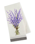 Lavender Bouquet Embellished Dishtowel