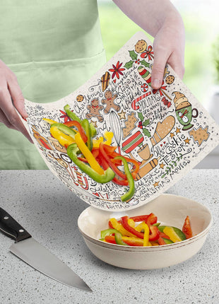 "Christmas Toss"  Designer Flexible Cutting Board Mat