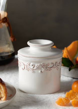 The Original Butter Bell® Crock - Antique White Linen