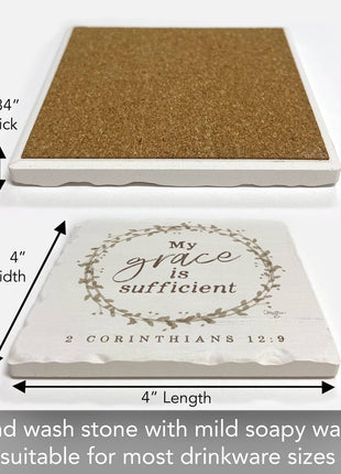 Sufficient Single Absorbent Stone Tumbled Tile Coaster