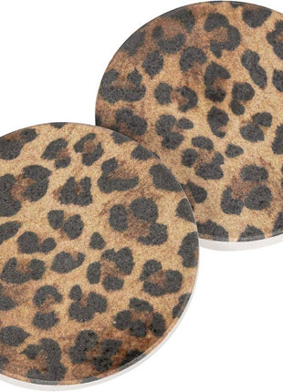 Ceramic Car Coaster - Animal Leopard Print
