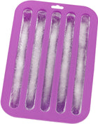 HIC Kitchen Silicone Water Bottle Ice Tray, Each Tray Makes 5 Long Ice Sticks