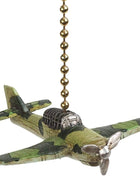Fighter airplane ceiling fan pull charm