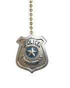 Police badge ceiling fan pull charm