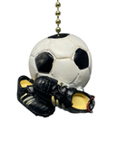 Soccer ball ceiling fan pull charm