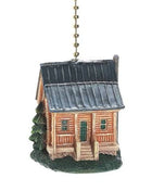 Rustic log cabin ceiling fan pull charm