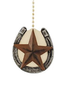Ceiling Fan Pull - Horseshoe With Barn Texas Star