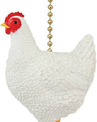 Ceiling Fan Pull - White Chicken
