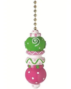 Ceiling Fan Pull - Pink/Green