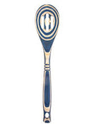 Island Bamboo Blue Slotted Spoon