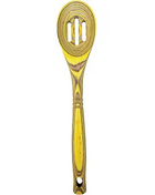 Island Bamboo Yellow Slotted Spoon