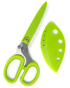Norpro multi-blade herb scissors with blade cleaner in green