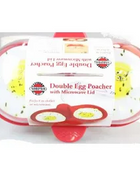 Norpro Silicone Microwave Double Egg Poacher, Red
