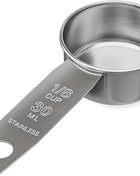 1/8 cup stainless steel measuring cup, 30 ml single metal measuring cup
