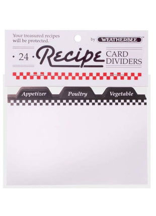 3" x 5" Recipe Card Dividers