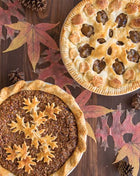 12-inch leaves and apples reversible pie top cutter in red
