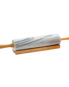 10-inch marble rolling pin with wooden handles and stand