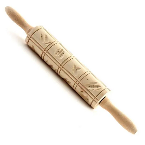 SPRINGERLE WOODEN ROLLING PIN