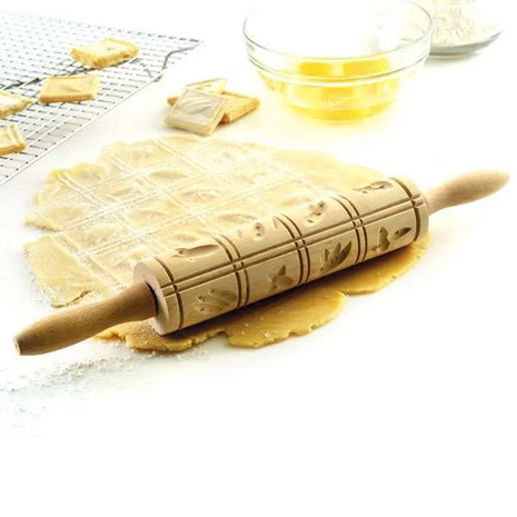 SPRINGERLE WOODEN ROLLING PIN