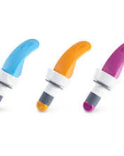 Zyliss Easy Seal Bottle Stoppers, Blue, Orange and Purple!