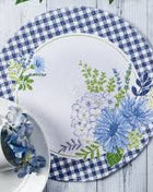 Blue Floral Braided Placemat