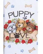 PLAYFUL PUPPIES Puppy Love Terry Kitchen Towels by Kay Dee Designs