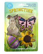 SPRING COOKIE CUTTERS 4 PC S/S SET CARDED