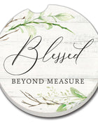 Ceramic Car Coasters - Blessed Beyond Measure
