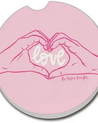 Ceramic Car Coasters - Love Hands