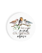Ceramic Car Coasters - Set Your Mind On Things Above