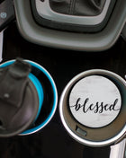 Ceramic Car Coasters - Blessed