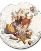 Ceramic Car Coasters - Sundrenched Shells