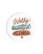 Ceramic Car Coasters - Worthy Beautiful & Loved