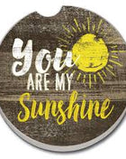 Ceramic Car Coasters - You Are My Sunshine