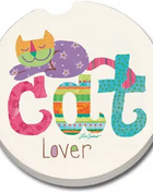 Ceramic Car Coasters - Cat Lover