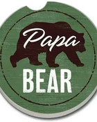 Ceramic Car Coasters - Papa Bear