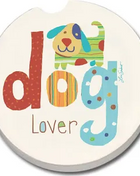 Ceramic Car Coasters - Dog Lover