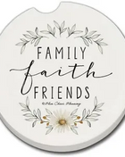 Ceramic Car Coaster - Family Faith Friends