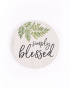 Ceramic Car Coaster - Simply Blessed