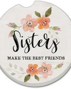 Ceramic Car Coaster - Sisters Make The Best Friends